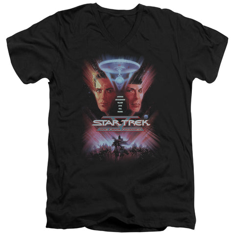 Star Trek/the Final Frontier(movie) - S/s Adult V-neck - Black