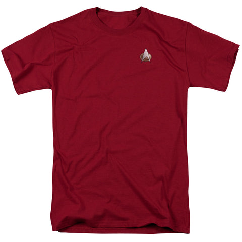 Star Trek/tng Command Emblem - S/s Adult 18/1 - Cardinal