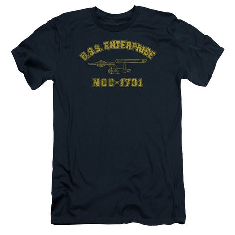 Star Trek/enterprise Athletic - S/s Adult 30/1 - Navy