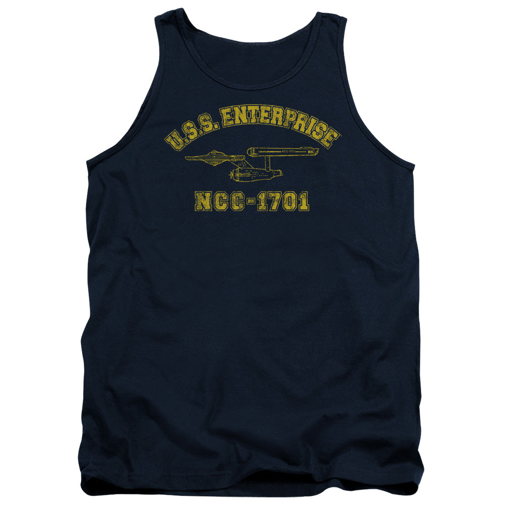 Star Trek/enterprise Athletic - Adult Tank - Navy