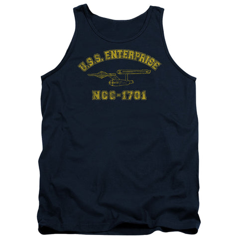 Star Trek/enterprise Athletic - Adult Tank - Navy
