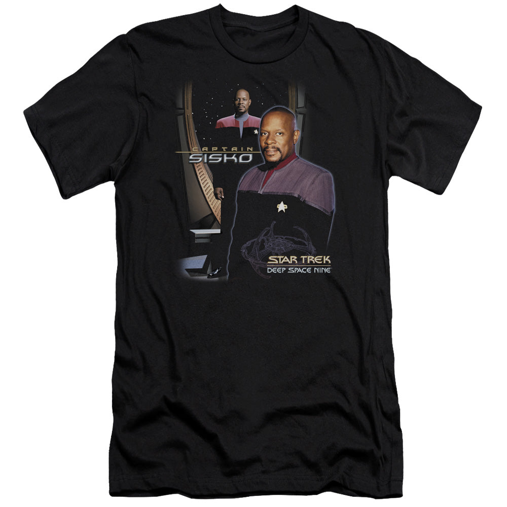 Star Trek/captain Sisko-premuim Canvas Adult Slim Fit 30/1-black