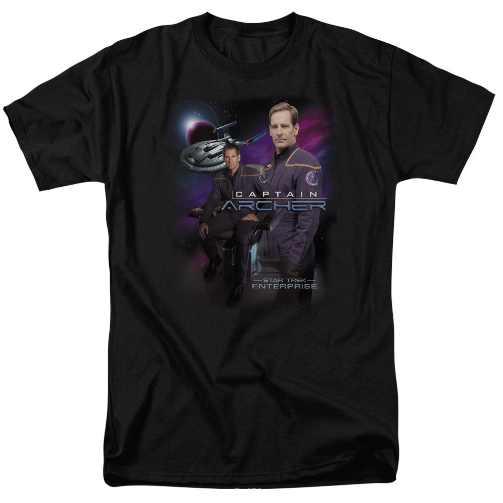 Star Trek/captain Archer - S/s Adult 18/1 - Black