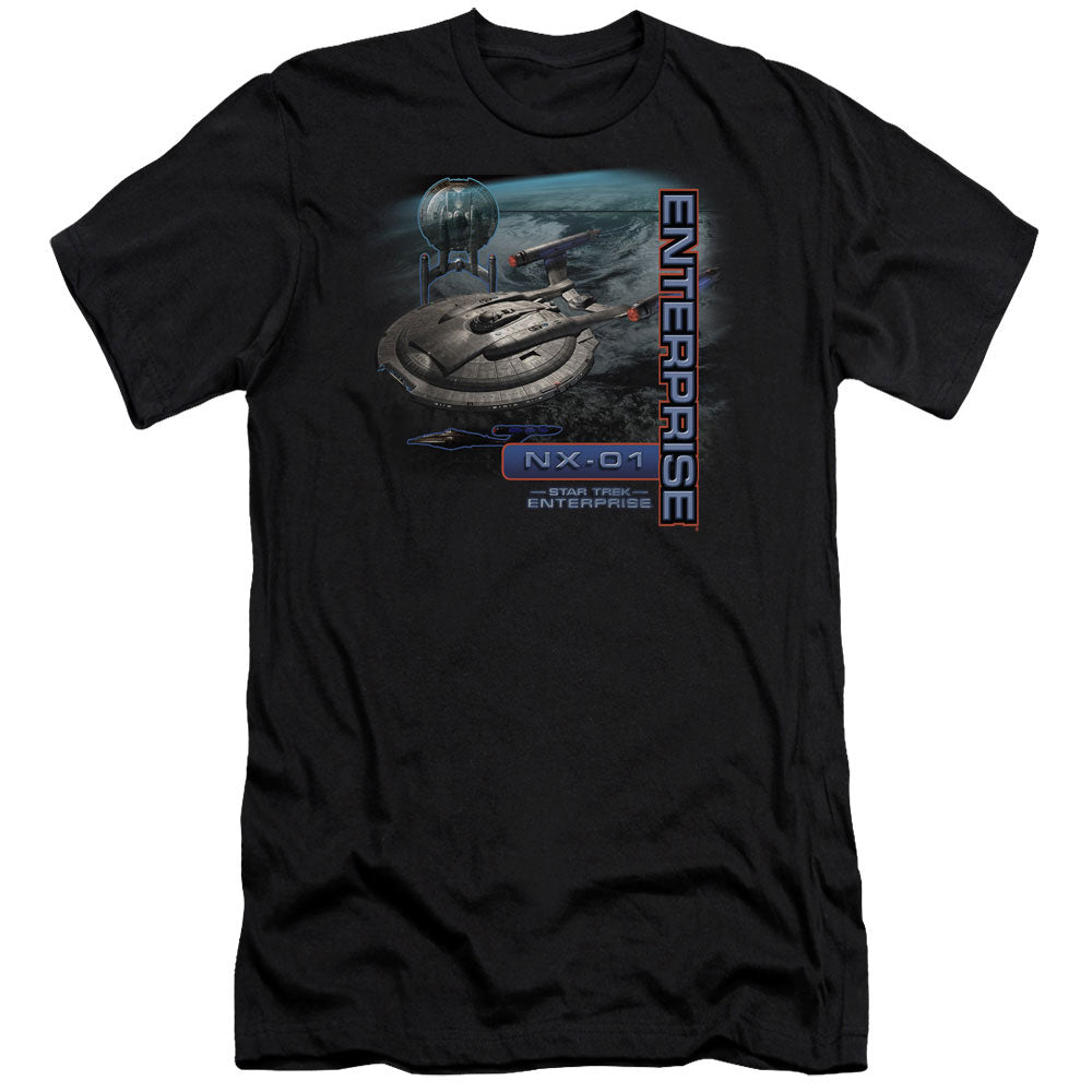 Star Trek/enterprise Nx 01 - S/s Adult 30/1 - Black