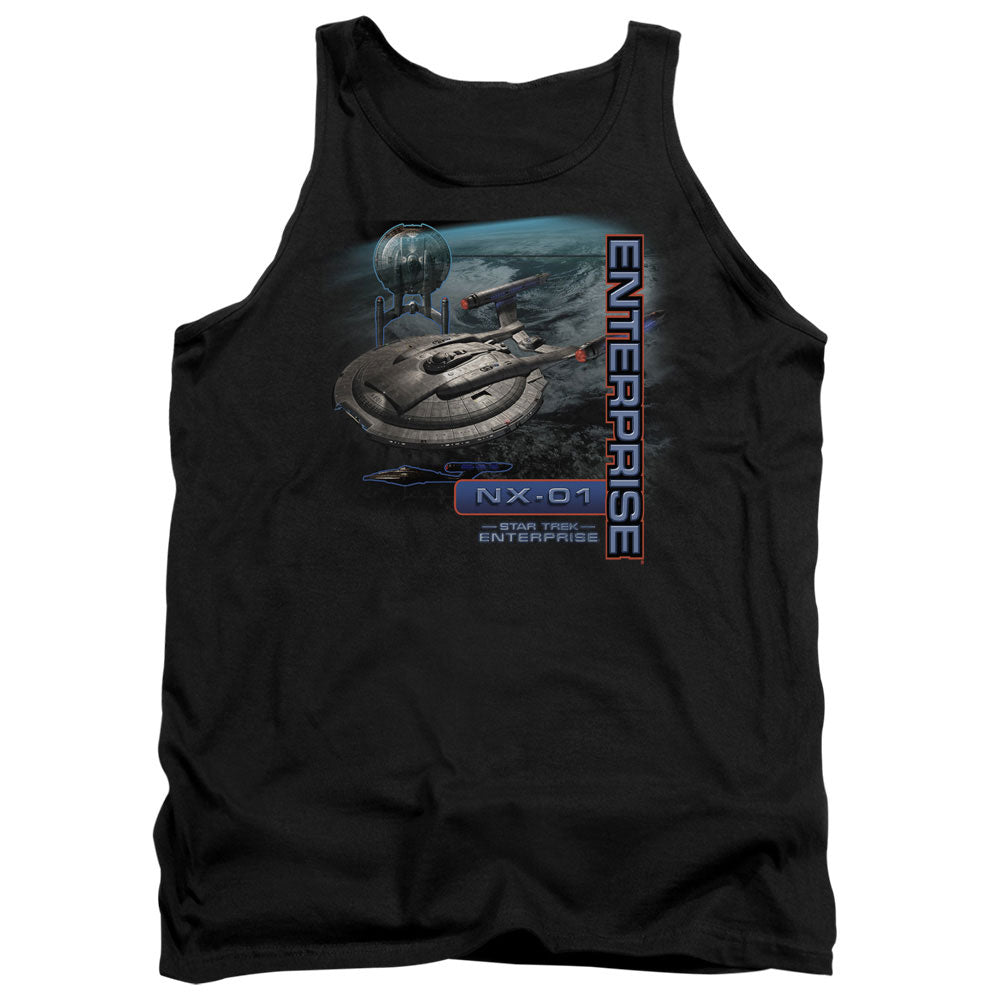 Star Trek/enterprise Nx 01 - Adult Tank - Black