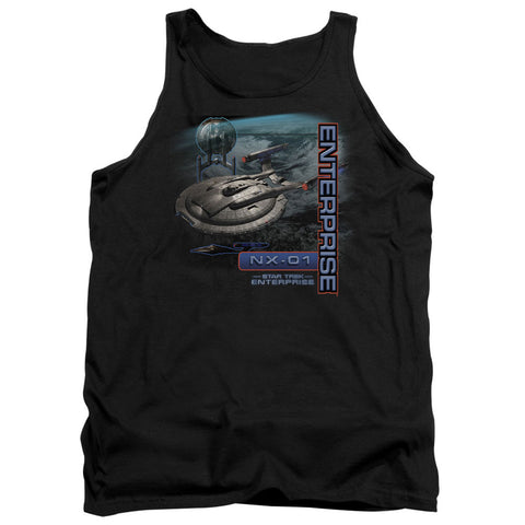 Star Trek/enterprise Nx 01 - Adult Tank - Black