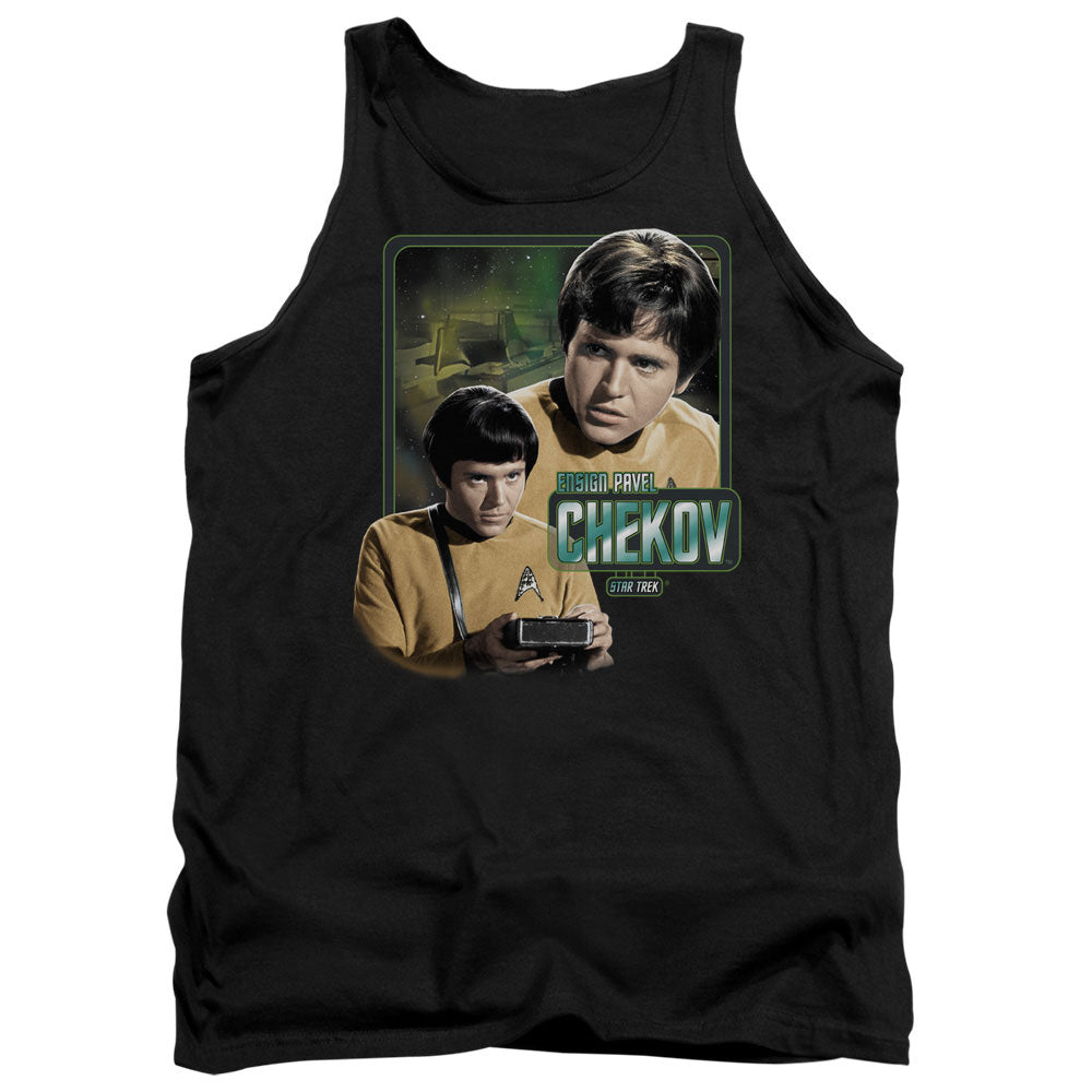 Star Trek/ensign Chekov - Adult Tank - Black