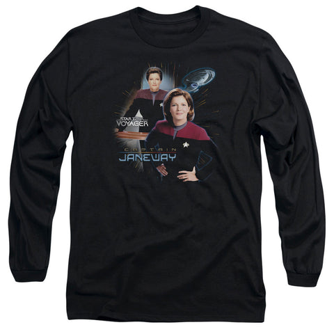 Star Trek/captain Janeway-l/s Adult 18/1-black