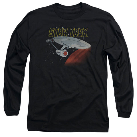Star Trek/retro Enterprise - L/s Adult 18/1 - Black