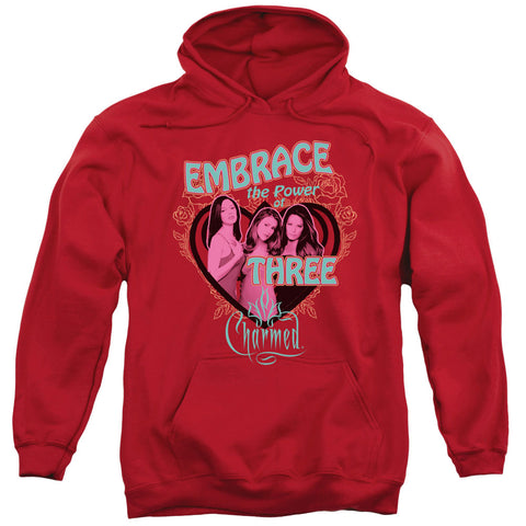 Charmed/embrace The Power-adult Pull-over Hoodie-red