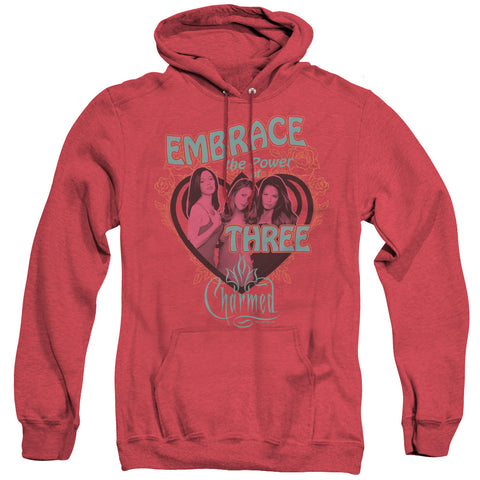 Charmed/embrace The Power - Adult Heather Hoodie - Red