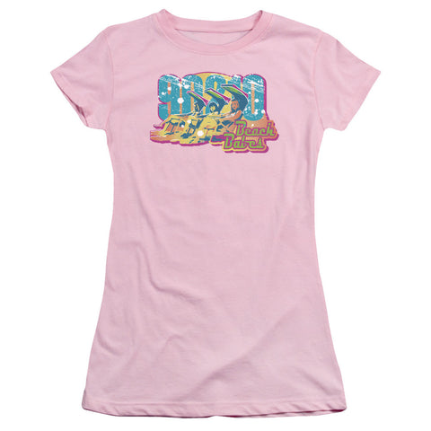 Juniors Sheer Cap Sleeve