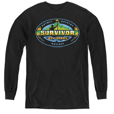 Survivor/all Stars-youth Long Sleeve Tee-black