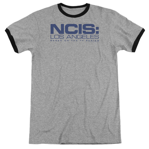 Ncis La/logo - Adult Ringer - Heather/black