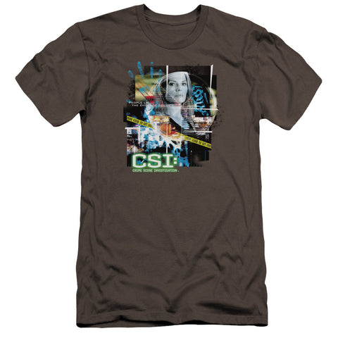 Csi/evidence Collage-premuim Canvas Adult Slim Fit 30/1-charcoal