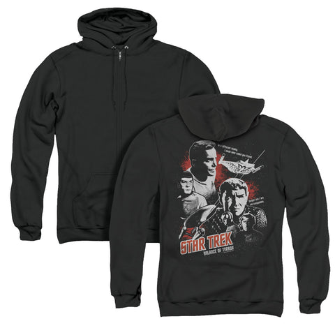 Star Trek/balance Of Terror (back Print) - Adult Zipper Hoodie - Black
