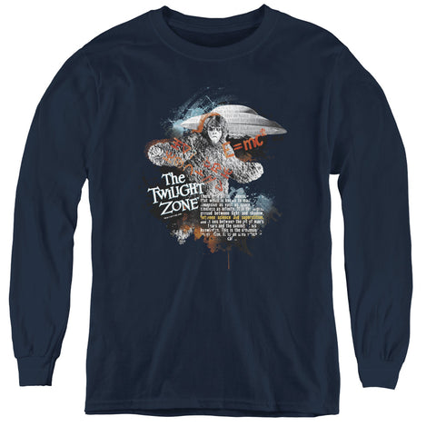 Twilight Zone/science&superstition - Youth Long Sleeve Tee - Navy