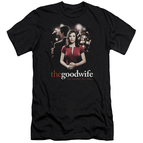 The Good Wife/bad Press-premuim Canvas Adult Slim Fit 30/1-black