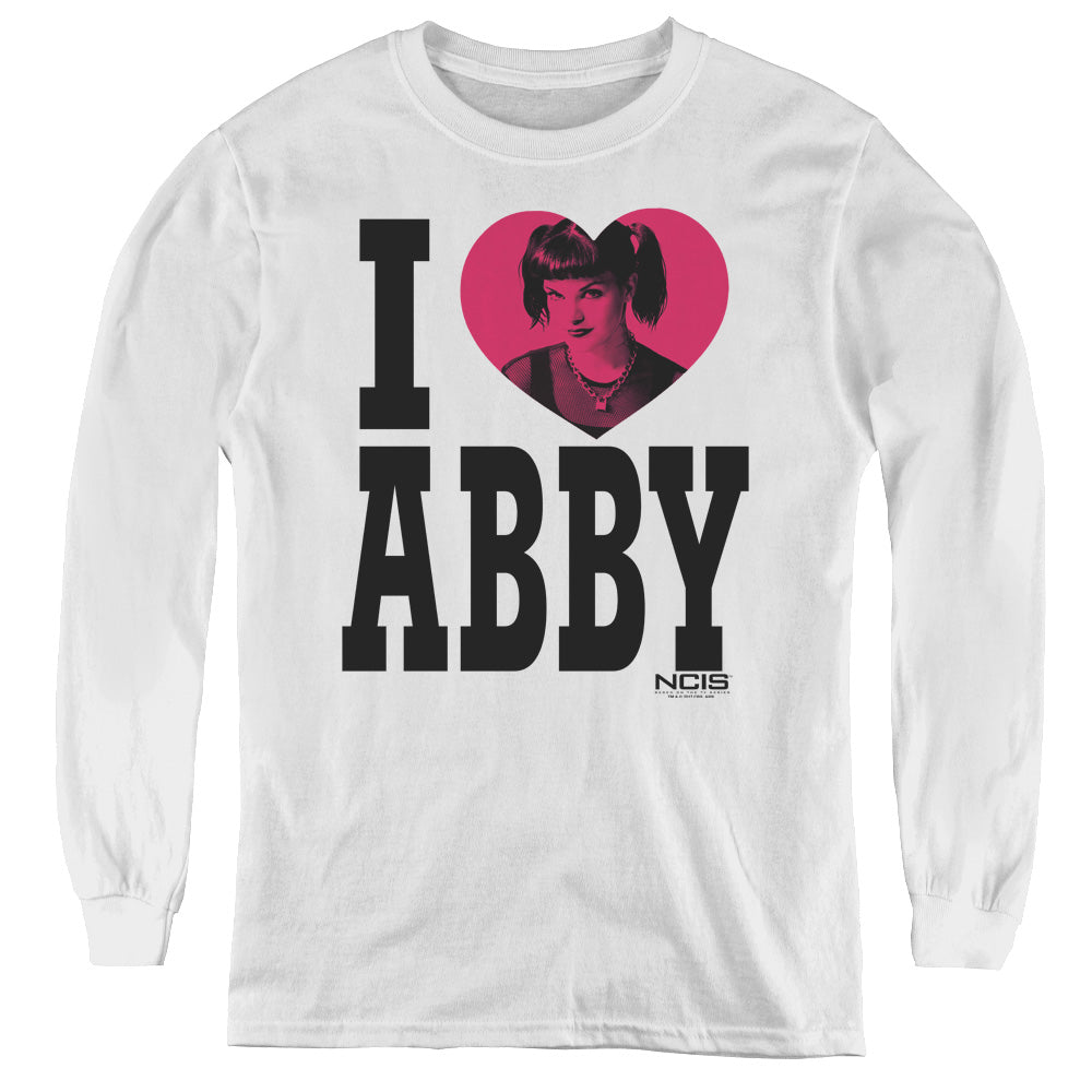 Ncis/i Heart Abby - Youth Long Sleeve Tee - White