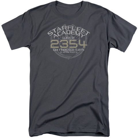 Star Trek/sisko Graduation-s/s Adult Tall-charcoal