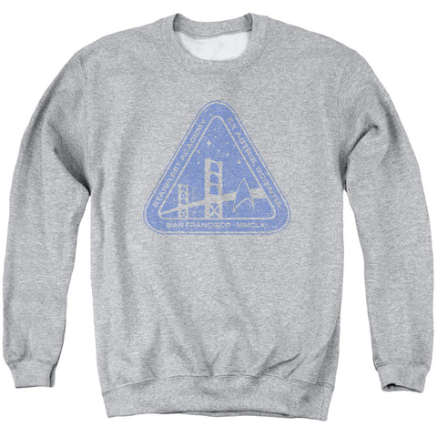 Star Trek/distressed Logo - Adult Crewneck Sweatshirt - Athletic Heather
