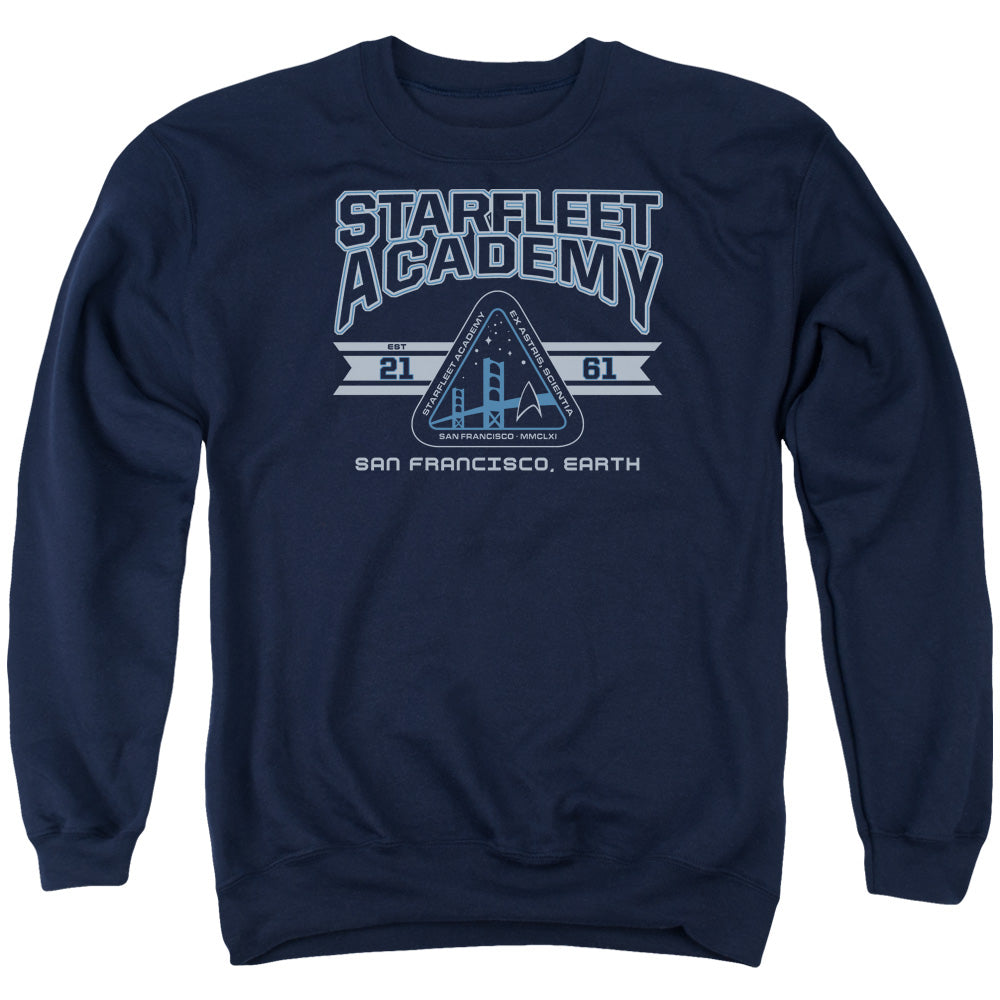 Star Trek/starfleet Academy Earth - Adult Crewneck Sweatshirt - Navy