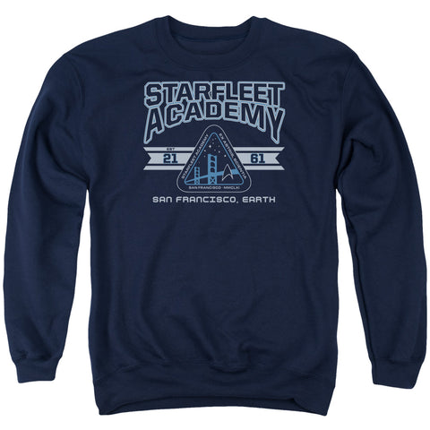 Star Trek/starfleet Academy Earth - Adult Crewneck Sweatshirt - Navy