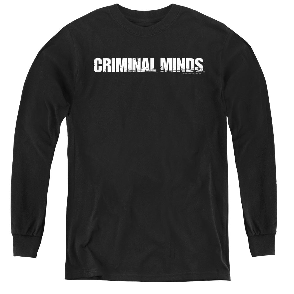 Criminal Minds/logo - Youth Long Sleeve Tee - Black