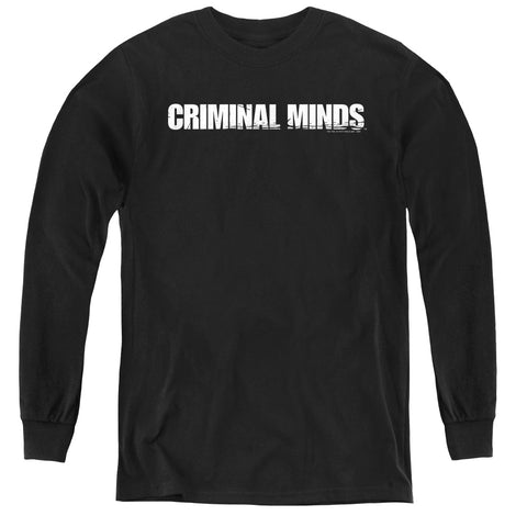 Criminal Minds/logo - Youth Long Sleeve Tee - Black