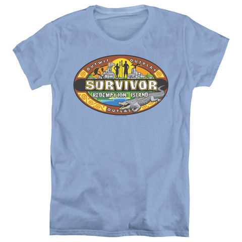Survivor/redemption Island - S/s Womens Tee - Carolina Blue