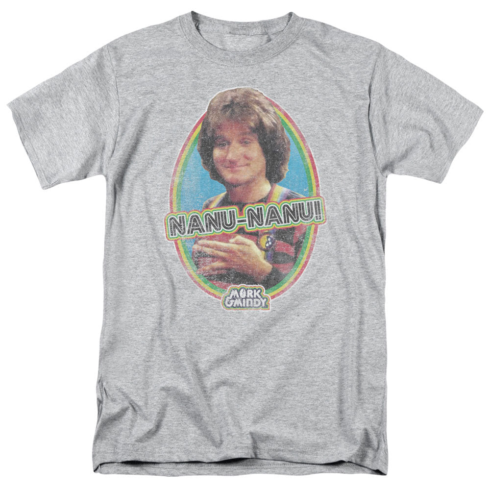 Mork & Mindy/nanu Nanu - S/s Adult 18/1 - Athletic Heather