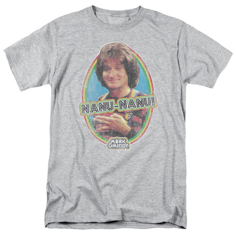 Mork & Mindy/nanu Nanu - S/s Adult 18/1 - Athletic Heather