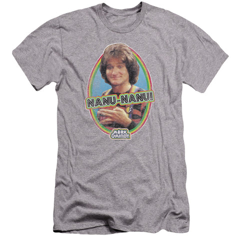 Mork & Mindy/nanu Nanu-premuim Canvas Adult Slim Fit 30/1-athletic Heather