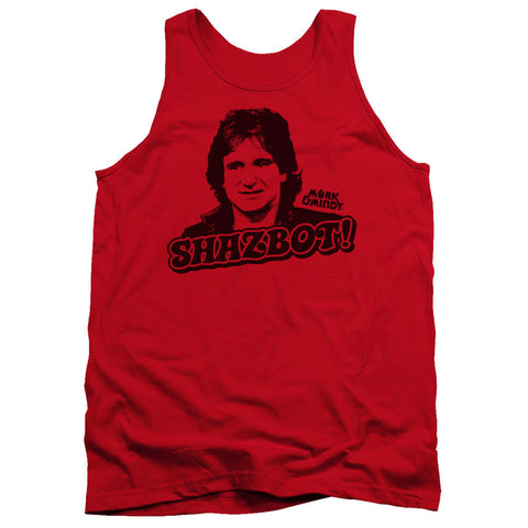 Mork & Mindy/shazbot - Adult Tank - Red