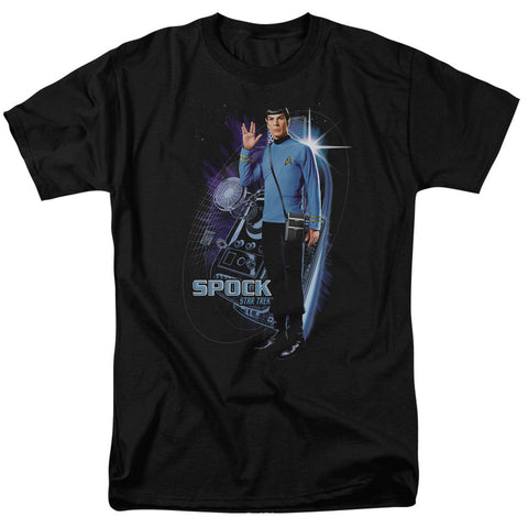 Star Trek/galactic Spock - S/s Adult 18/1 - Black