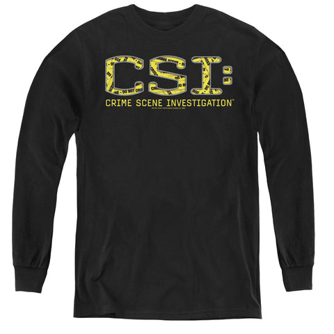 Csi/collage Logo - Youth Long Sleeve Tee - Black