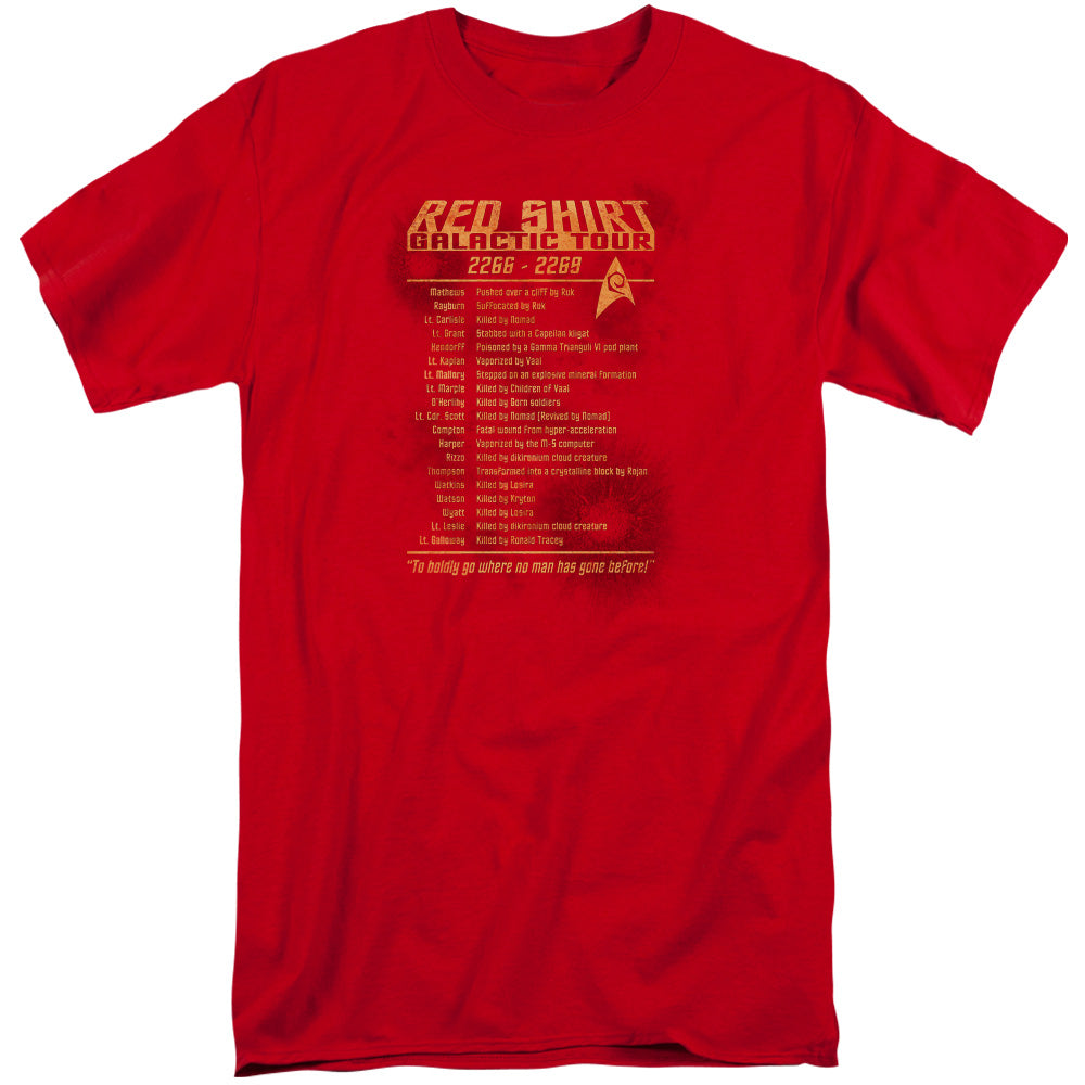 Star Trek/red Shirt Tour-s/s Adult Tall-red