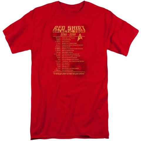 Star Trek/red Shirt Tour-s/s Adult Tall-red