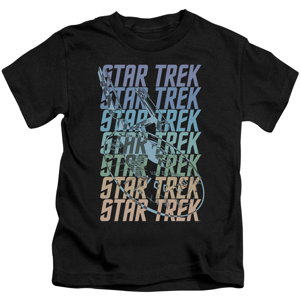 Star Trek/multi Logo Enterprise - S/s Juvenile 18/1 - Black