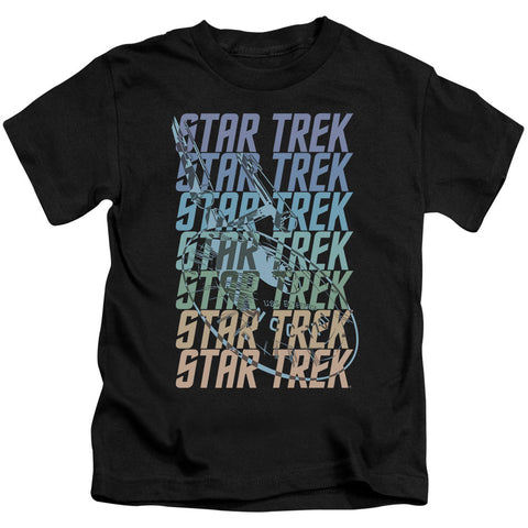 Star Trek/multi Logo Enterprise - S/s Juvenile 18/1 - Black