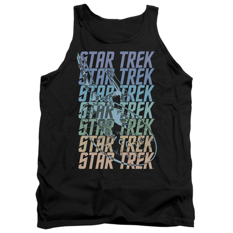 Star Trek/multi Logo Enterprise - Adult Tank - Black