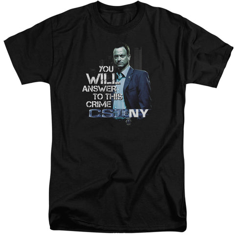 Csi Ny/you Will Answer-s/s Adult Tall-black
