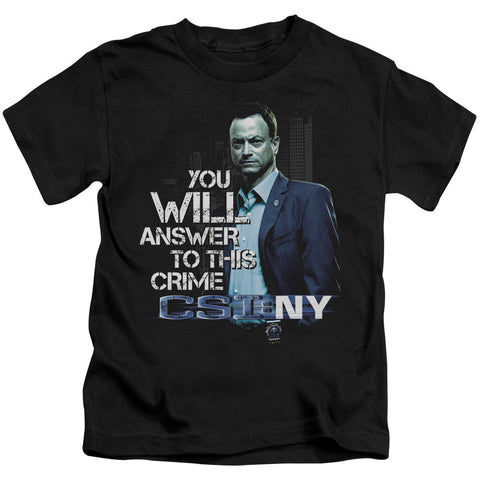 Csi Ny/you Will Answer - S/s Juvenile 18/1 - Black