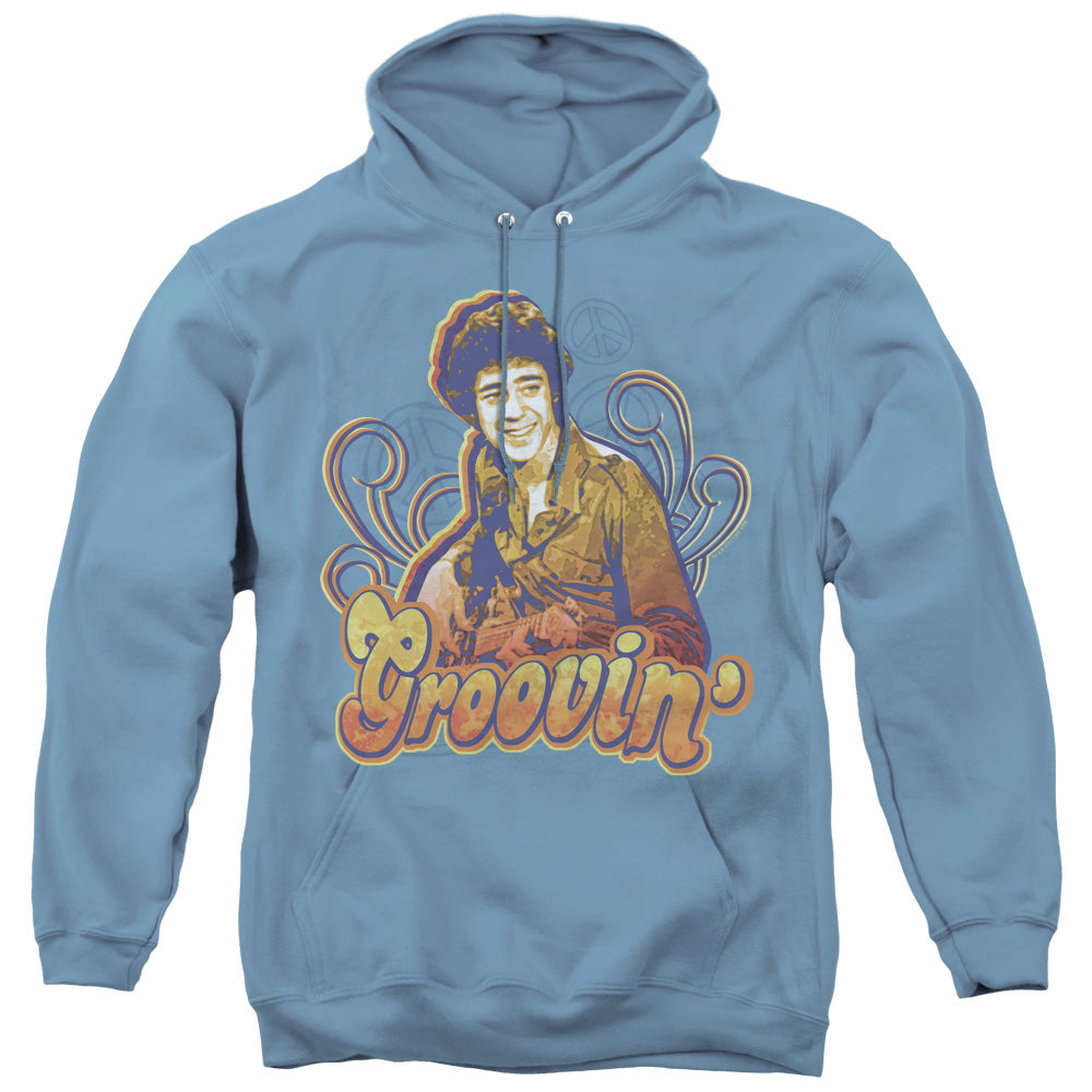 Brady Bunch/groovin - Adult Pull-over Hoodie - Carolina Blue