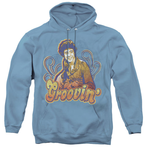 Brady Bunch/groovin - Adult Pull-over Hoodie - Carolina Blue