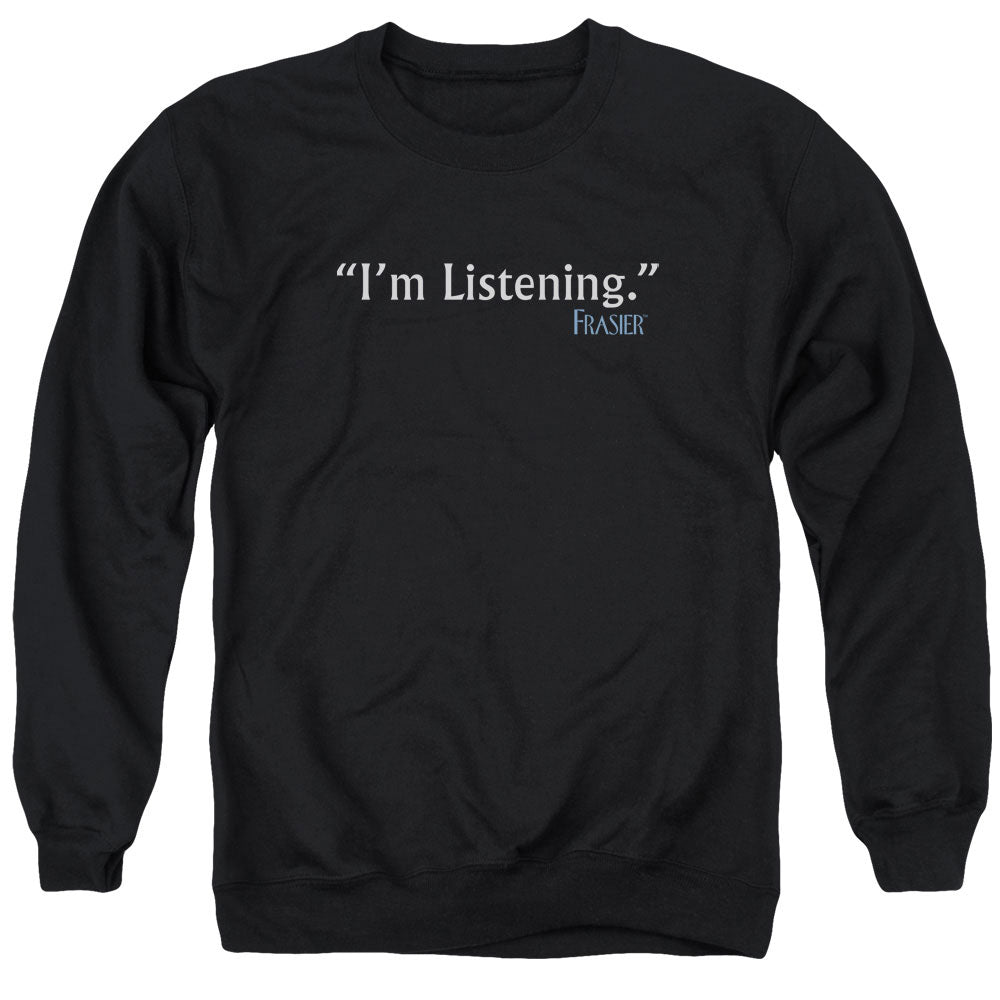 Frasier/i'm Listening - Adult Crewneck Sweatshirt - Black