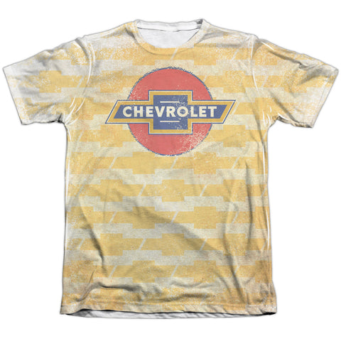 Chevrolet/chevy Repeat-adult Poly/cotton S/s Tee-white