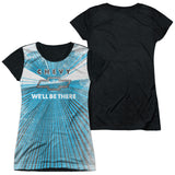 Junior Cap Sleeve 100% Poly Black Back
