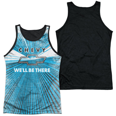 Adult 100% Poly Tank Top Black Back