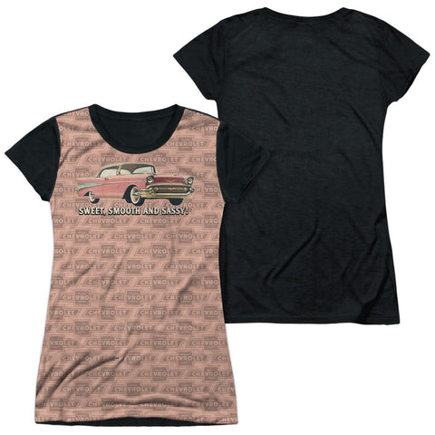 Junior Cap Sleeve 100% Poly Black Back